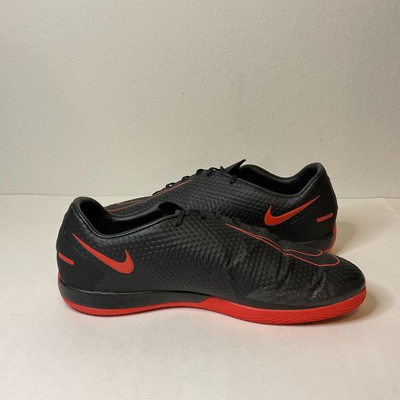 Nike Phantom GT Academy IC Indoor Soccer CK8467-060 Black Red Men's Size‎ 12 - Picture 4 of 8